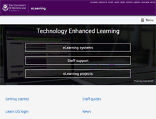 Tablet Screenshot of elearning.uq.edu.au