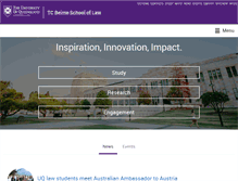 Tablet Screenshot of law.uq.edu.au